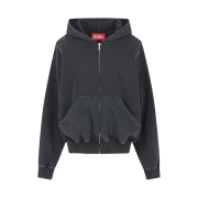 032c Luster Zip-Up Hoodie Faded Black