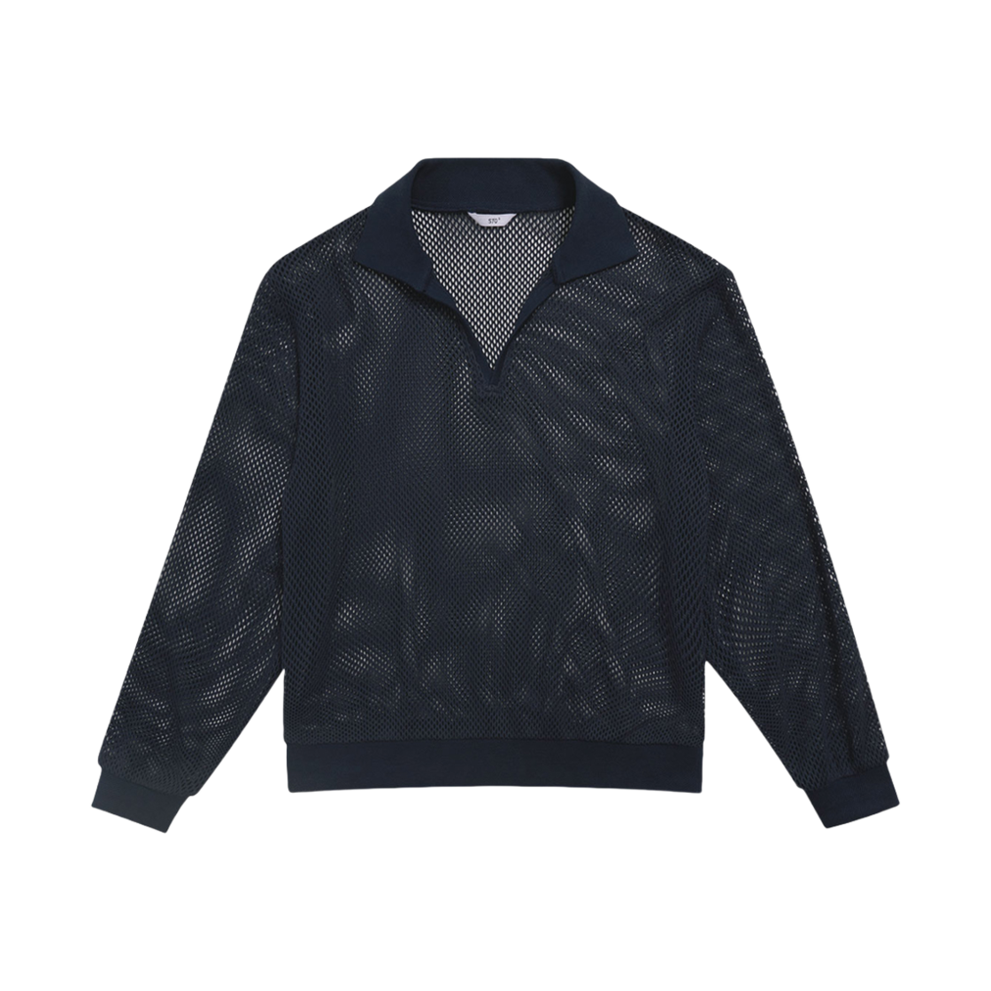 2502MLTNV STU Net V-neck Collar Knit Navy