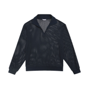 STU Net V-neck Collar Knit Navy