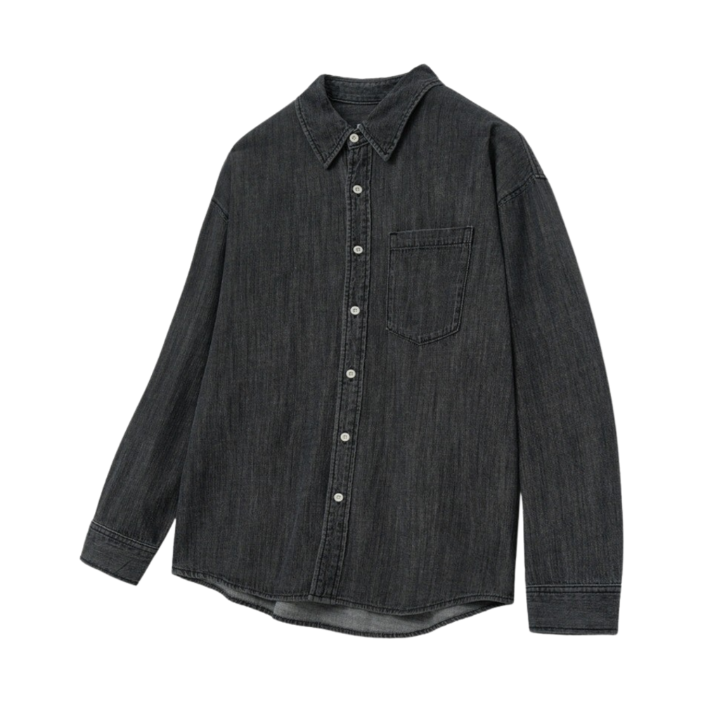 TNSH4E105G2 TNGT Over-fit Denim Shirts Washed Gray