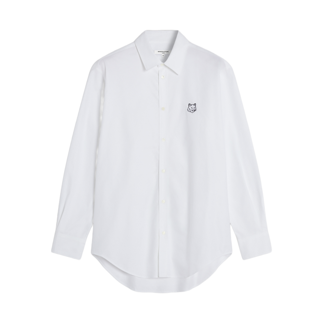 메종 키츠네 컨투어 폭스 헤드 스케이트 셔츠 화이트(Maison Kitsune Contour Fox Head Skate Shirt White)