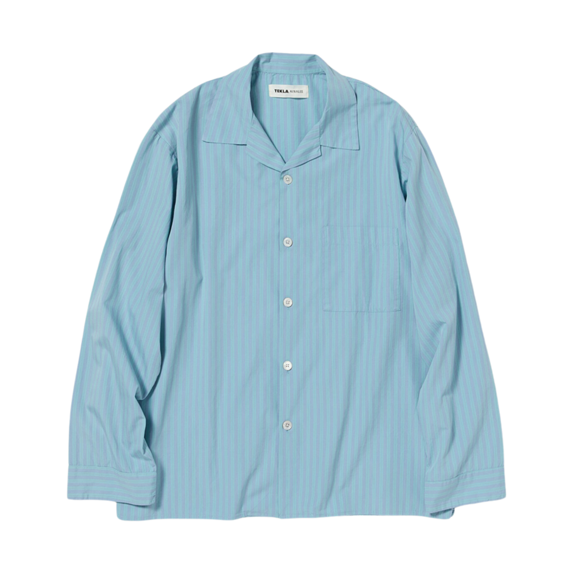 테클라 x 오라리 코튼 포플린 파자마 셔츠 미스트 스트라이프(Tekla x Auralee Cotton Poplin Pajamas Shirt Mist Stripes)