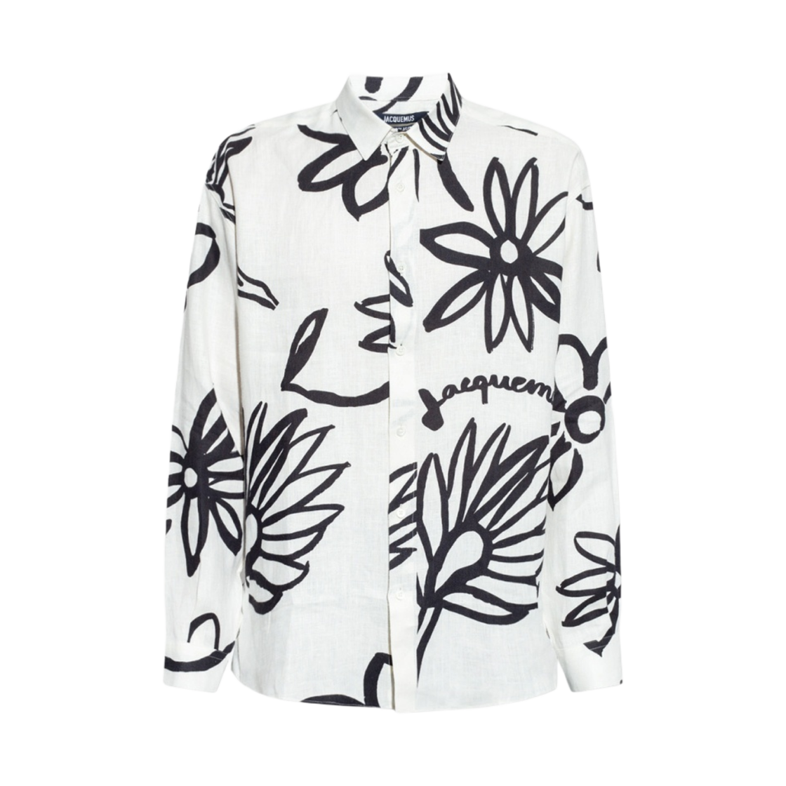 자크뮈스 라 슈미즈 사이먼 프린트 블랙 화이트 플라워(Jacquemus La Chemise Simon Print Black White Flowers) - 1