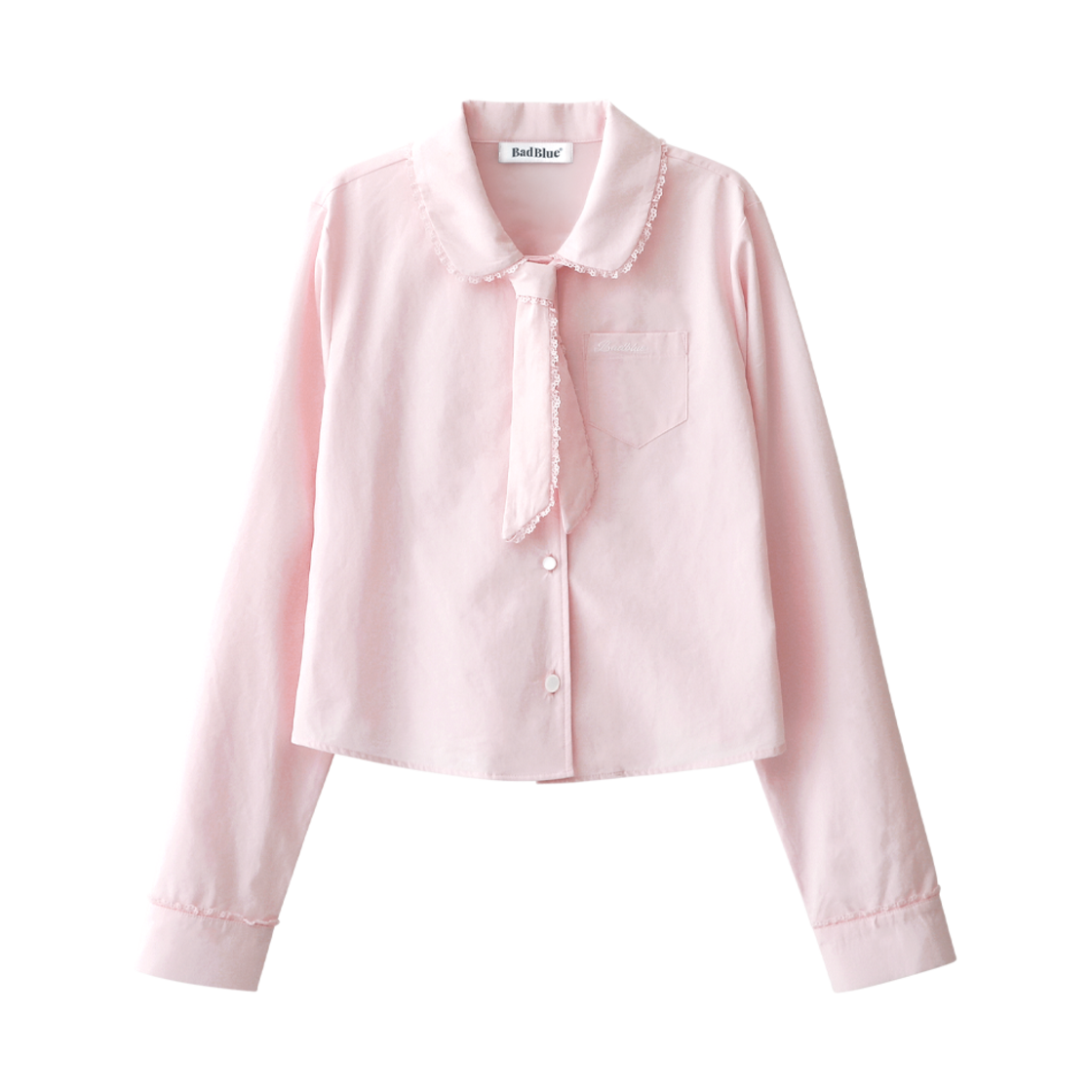 배드블루 블루밍 타이 셔츠 핑크(BadBlue Blooming Tie Shirt Pink)