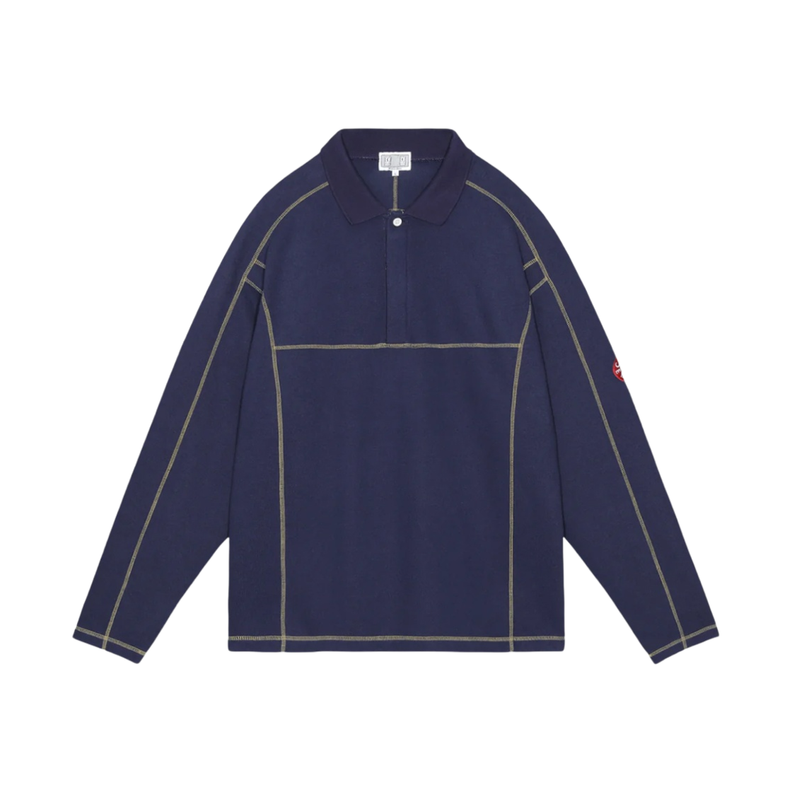 - Cav Empt DBL Knit Long Sleeve Polo T-Shirt Navy