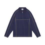 Cav Empt DBL Knit Long Sleeve Polo T-Shirt Navy