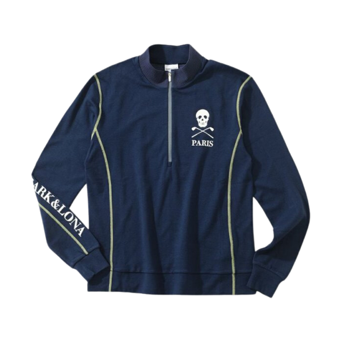 MLM-2C-AC02 Mark & Lona Medoc Half Zip Up T-Shirt  Navy