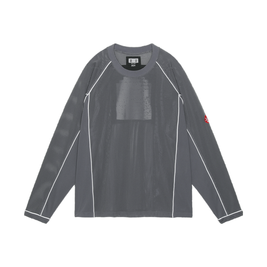 카브엠트 메쉬 래글런 컬러 롱슬리브 티셔츠 그레이 - 24SS