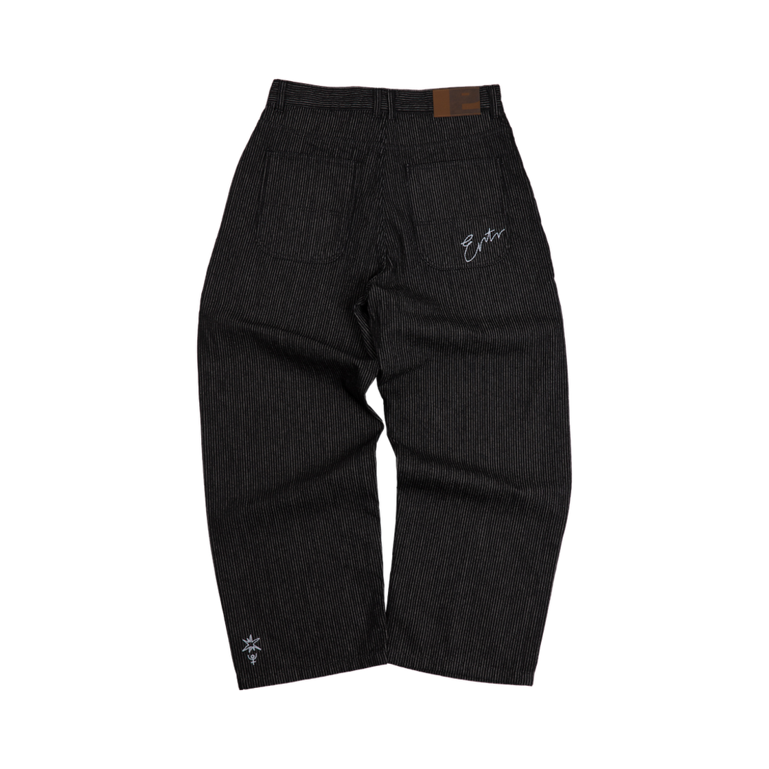 ERTRP00000GW ERTR Stripe Denim Pants Black - 대표 이미지 #1