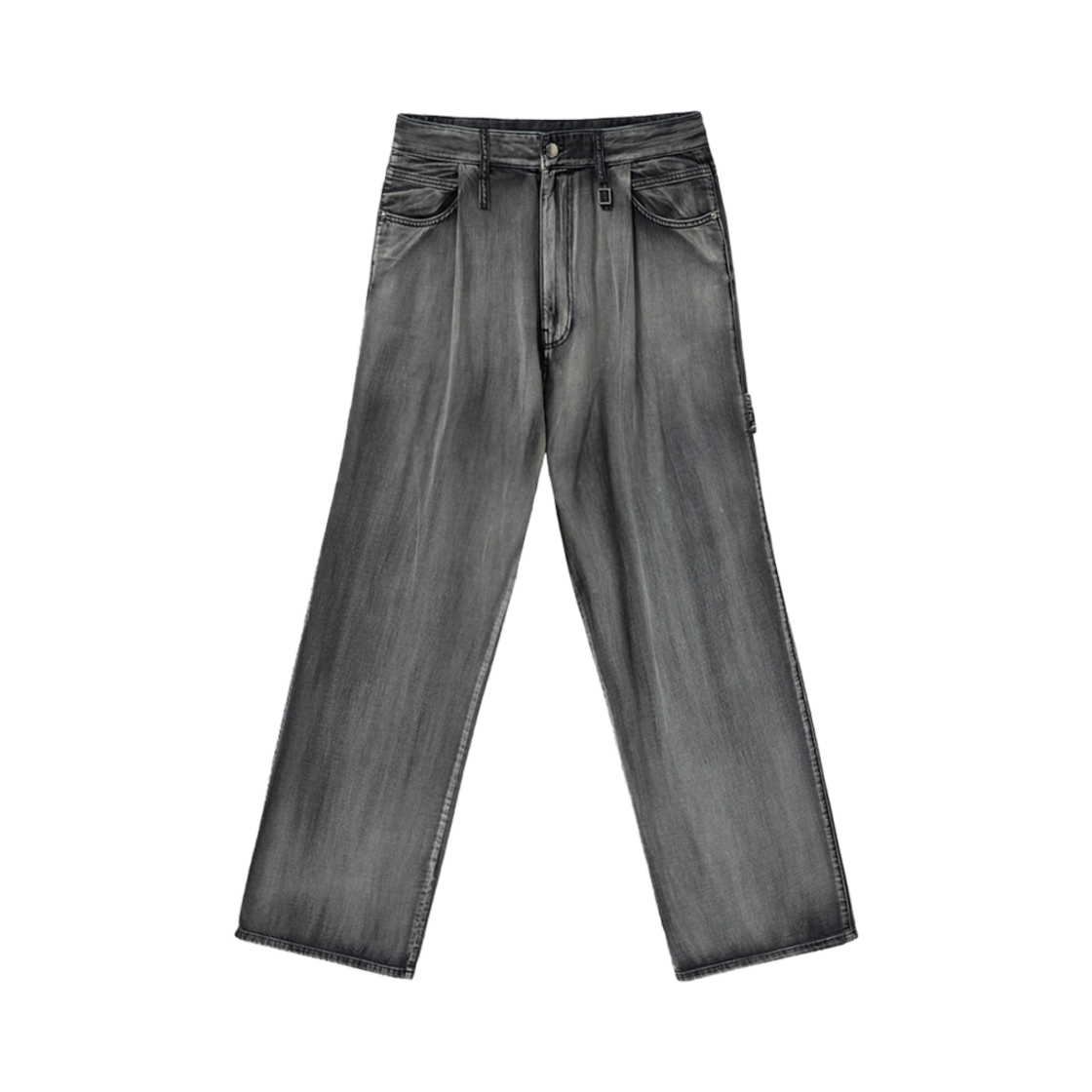 W251PT27990G Wooyoungmi Wide Washing Denim Pants Grey - 25SS