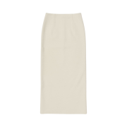 (W) Auralee Heavy Milano Rib Knit Skirt White
