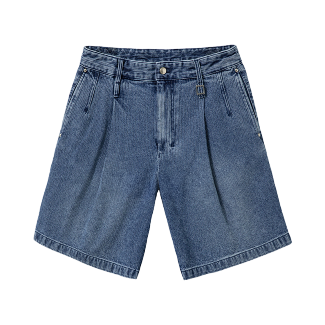 W251PT44995L Wooyoungmi One Tuck Washing Corduroy Denim Shorts Blue - 25SS