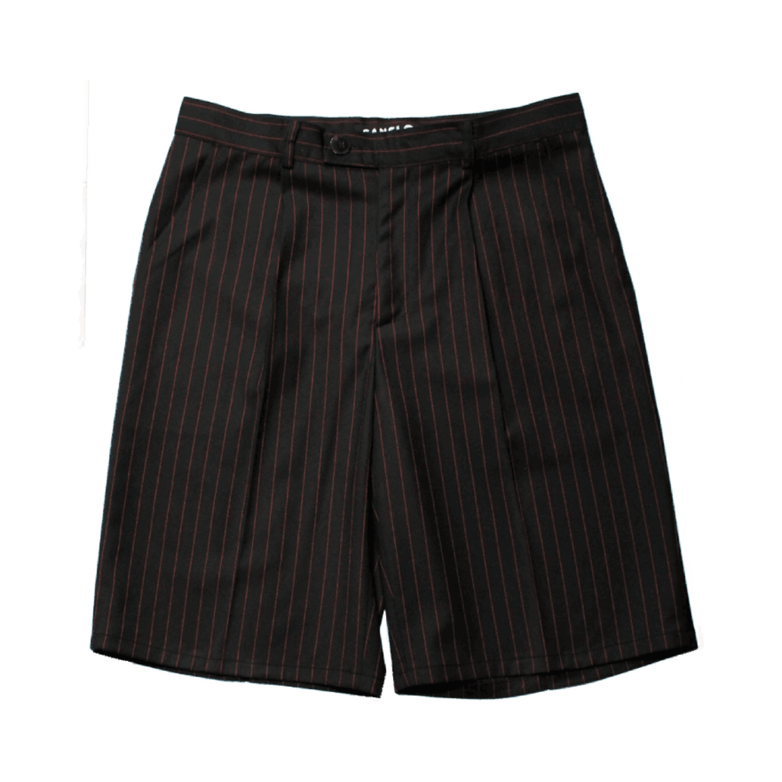 산시 와이드 레그 버뮤다 쇼츠 레드 핀스트라이프(SANSI Wide Leg Bermuda Shorts Red Pinstripes) - 1