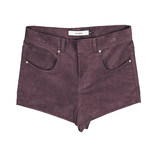 DARED-P0000DIP Dared Purple Corduroy Micro Shorts