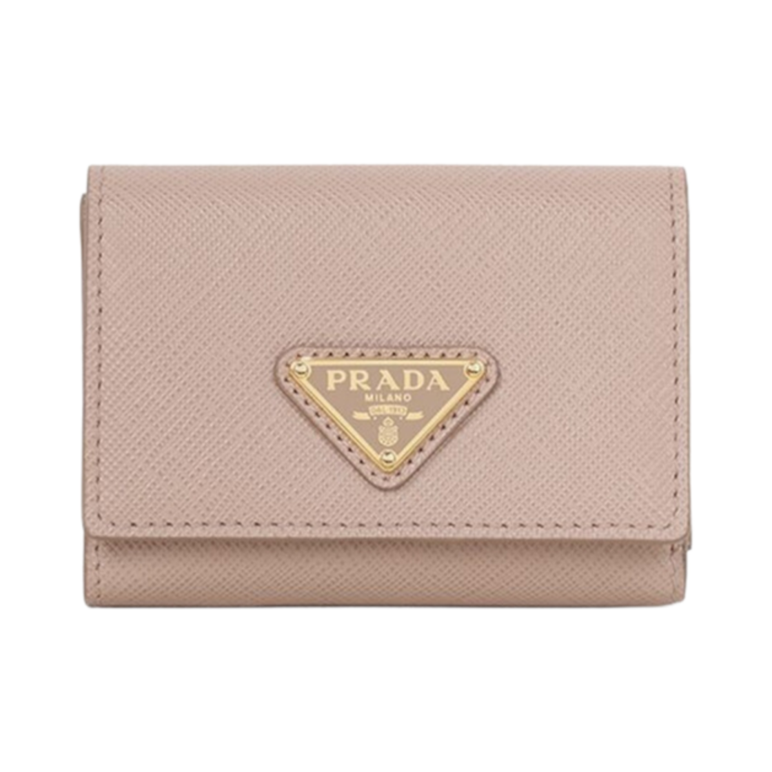 1MH042-QHH-F0236 Prada Small Saffiano Leather Wallet Powder Pink