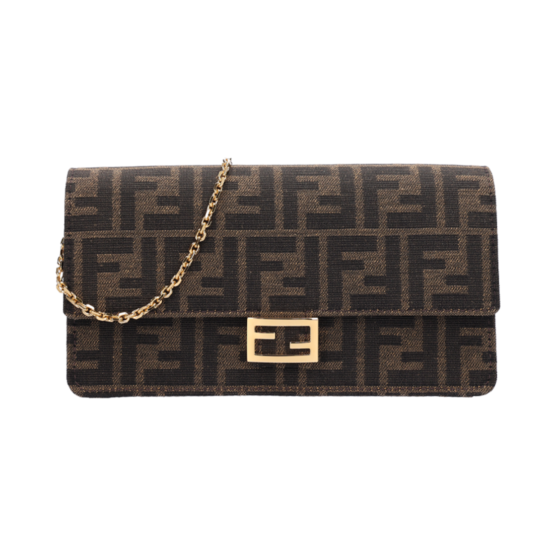 펜디 8M0498 FF 체인 바게트 월렛 브라운(Fendi FF Chain Baguette Wallet in Brown)