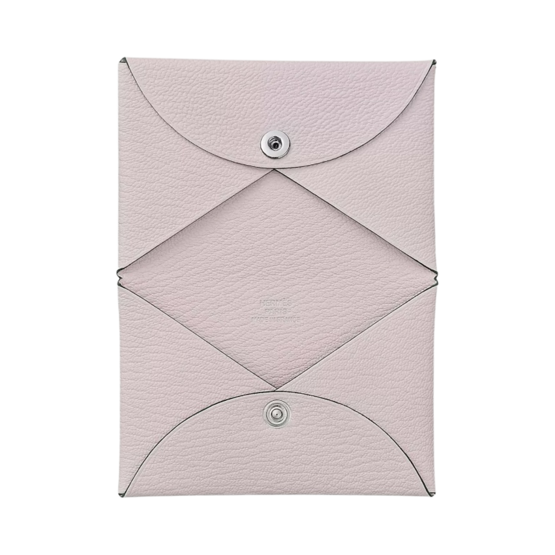 에르메스 칼비 카드 홀더 미조레 고트스킨 & 팔라듐 하드웨어 모브 빨(Hermes Calvi Card Holder Mysore Goatskin & Palladium Mauve Pale) - 2