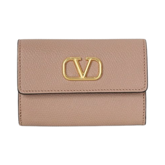 Valentino Vlogo Card Wallet Rose Cannelle