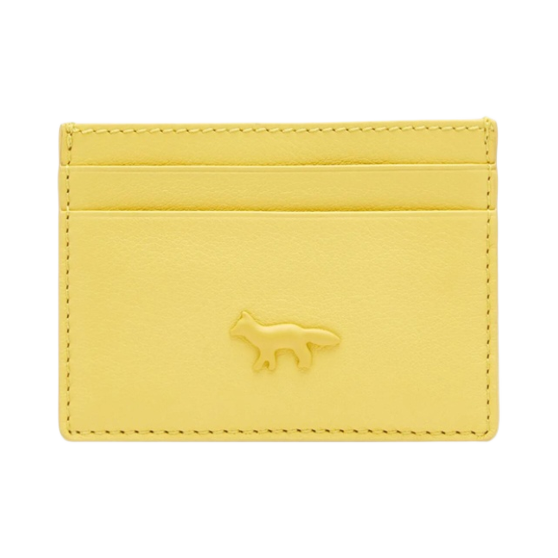 MW05345LC0045-P318 Maison Kitsune Cloud Card Holder Lime Green