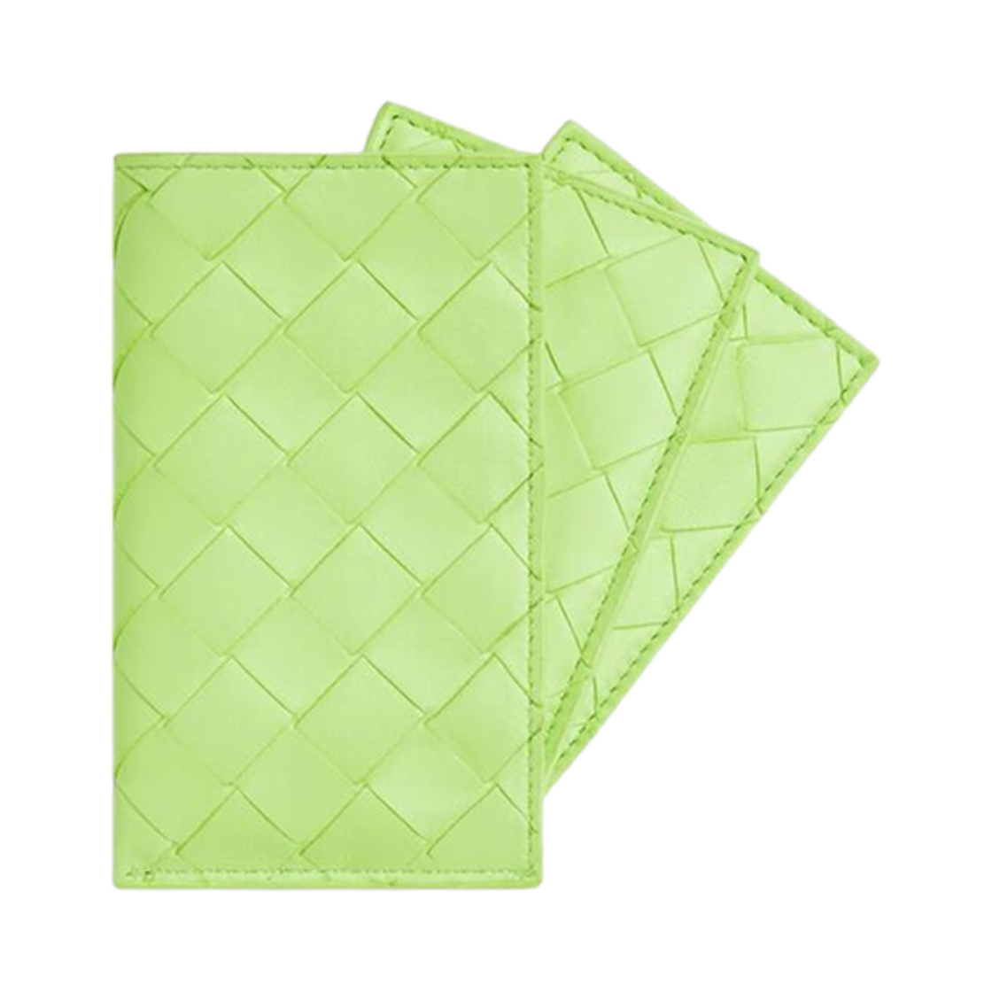 보테가 베네타 인트레치아토 카드 케이스 미러 페넬(Bottega Veneta Intrecciato Card Case With Mirror Fennel) - 2