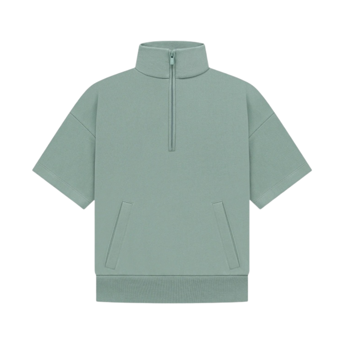 (키즈) 에센셜 하프집 프렌치 테리 모크넥 시카모어 - 23SS((Kids) Essentials Halfzip French Terry Mockneck Sycamore - 23SS) - 1