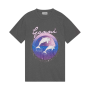 (W) Ganni Fabrics of the Future Relaxed Dolphin T-Shirt Volcanic Ash