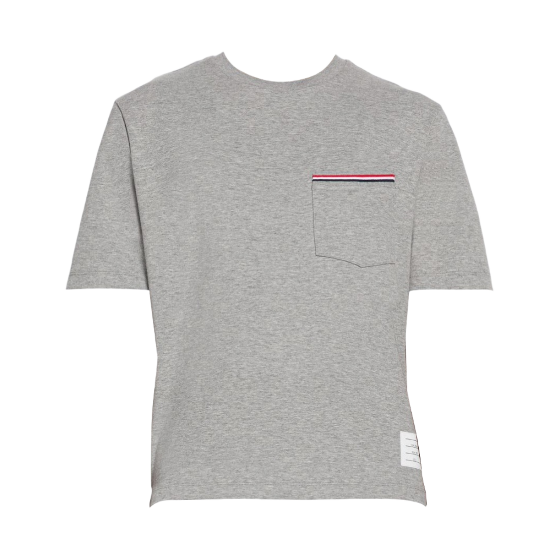톰브라운 오버사이즈 숏슬리브 포켓 티셔츠 라이트 그레이(Thom Browne Oversized Short Sleeve Pocket T-Shirt Light Grey) - 1