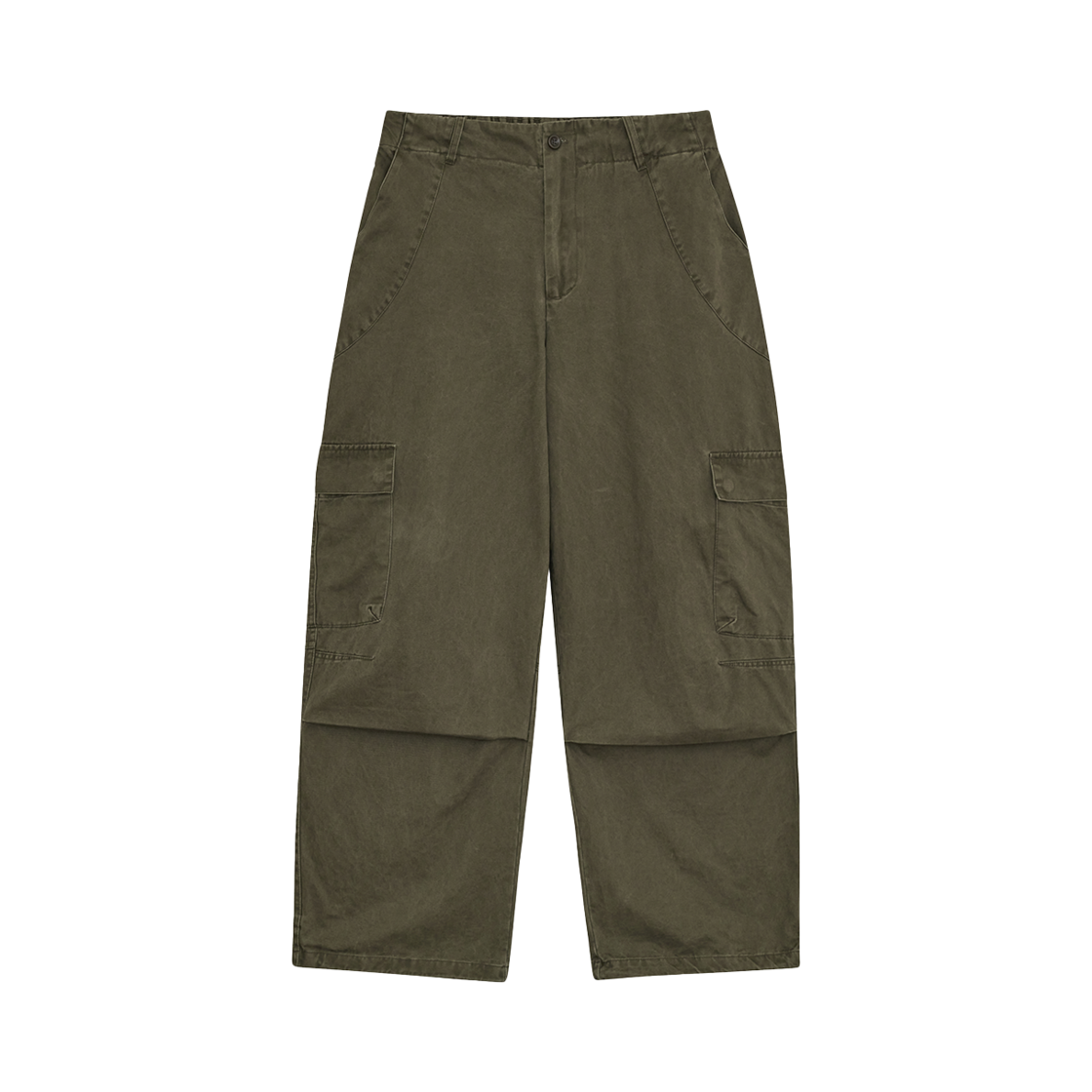 노운 워시드 카고 팬츠 카키