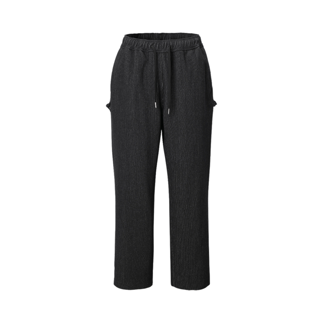 (W) 쓰리타임즈 코튼 스트라이프 팬츠 블랙((W) Threetimes Cotton Stripe Pants Black)