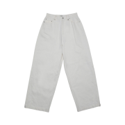 Haleine Stud Baggy Cotton Pants White