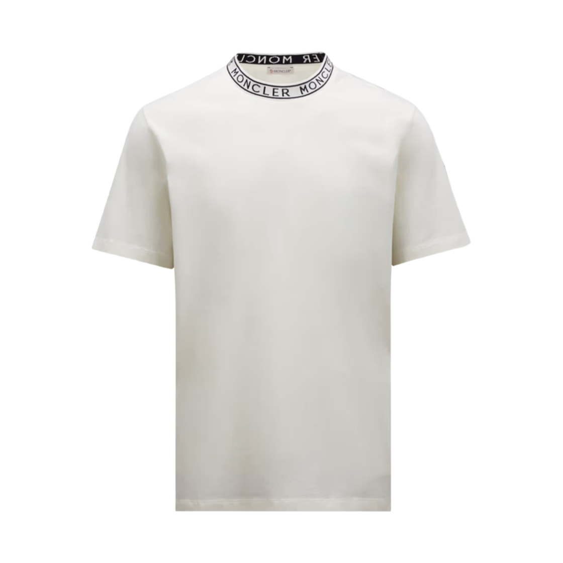K1-091-8C00027-8390T-032 Moncler Logo Trimmed Cotton T-Shirt Off White - 25SS