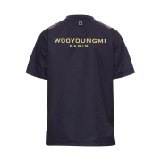 Wooyoungmi Nylon Yellow Back Logo T-Shirt Navy - 22SS