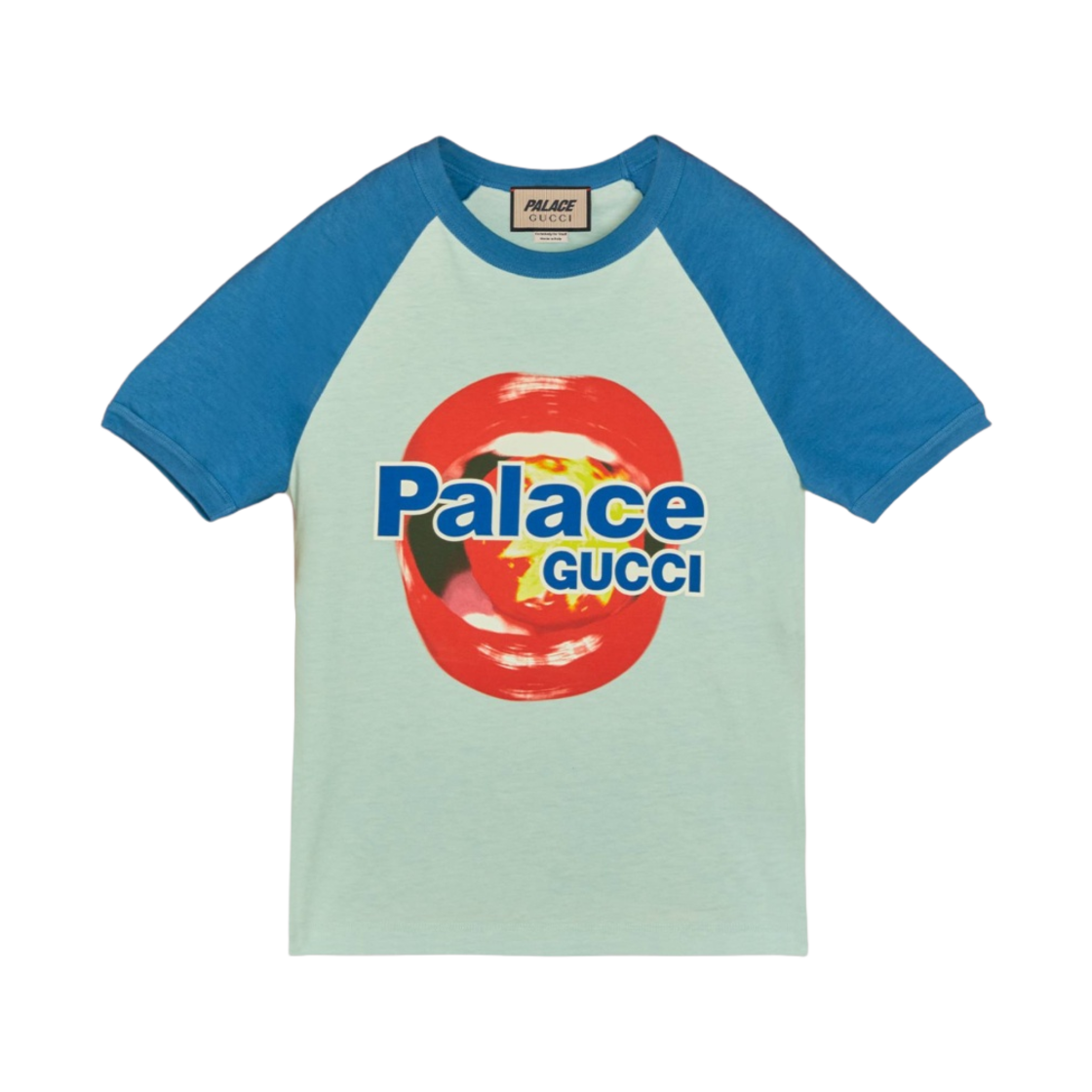 팔라스 x 구찌 프린트 코튼 저지 티셔츠 다크 블루 라이트 블루 - 22FW(Palace x Gucci Printed Cotton Jersey T-Shirt Dark Blue Light Blue - 22FW) - 1