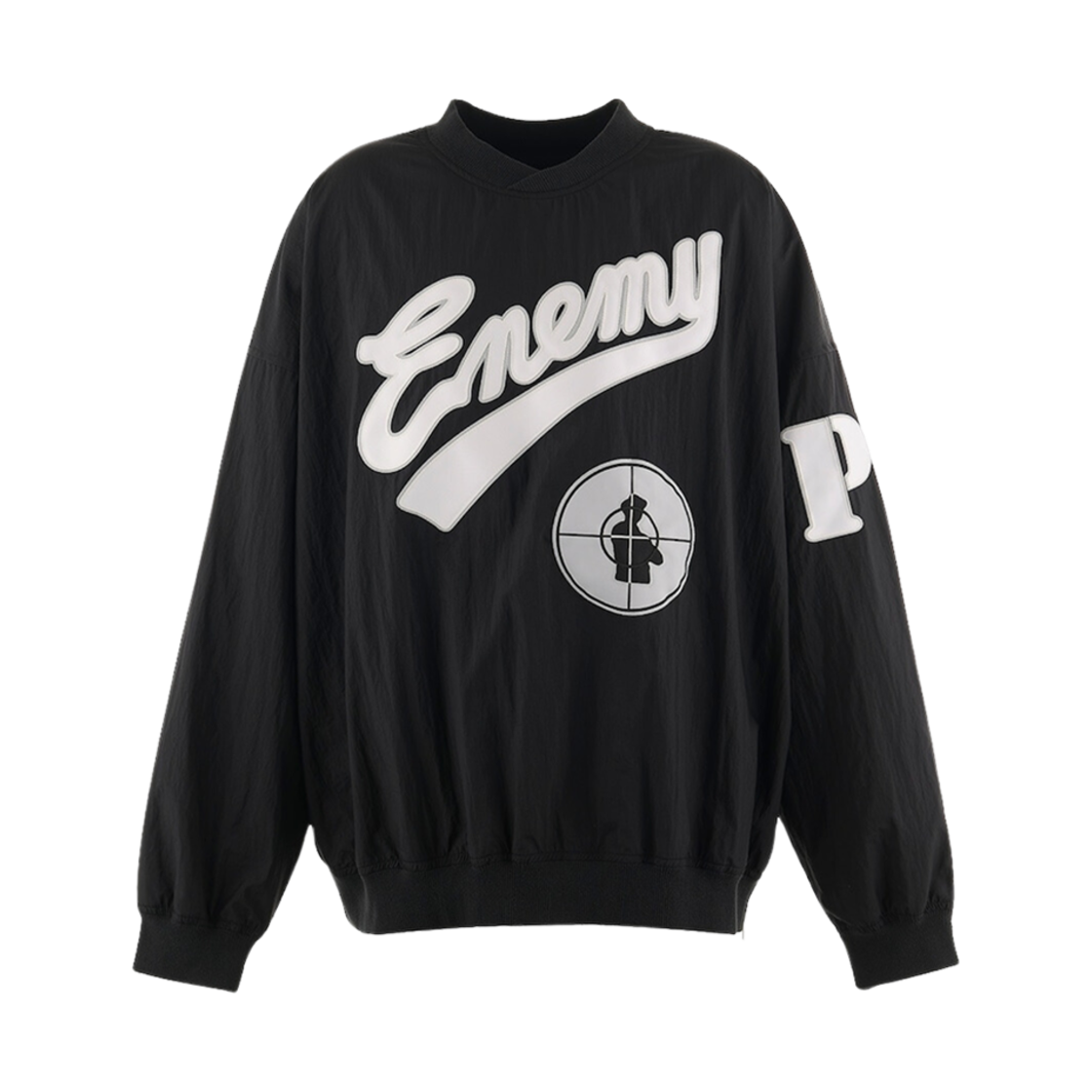 세인트 마이클 x 퍼블릭 에너미 나일론 풀오버 블랙