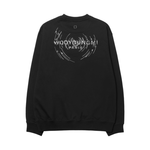 우영미 3D 플라워 백로고 스웨트셔츠 네이비 - 24FW