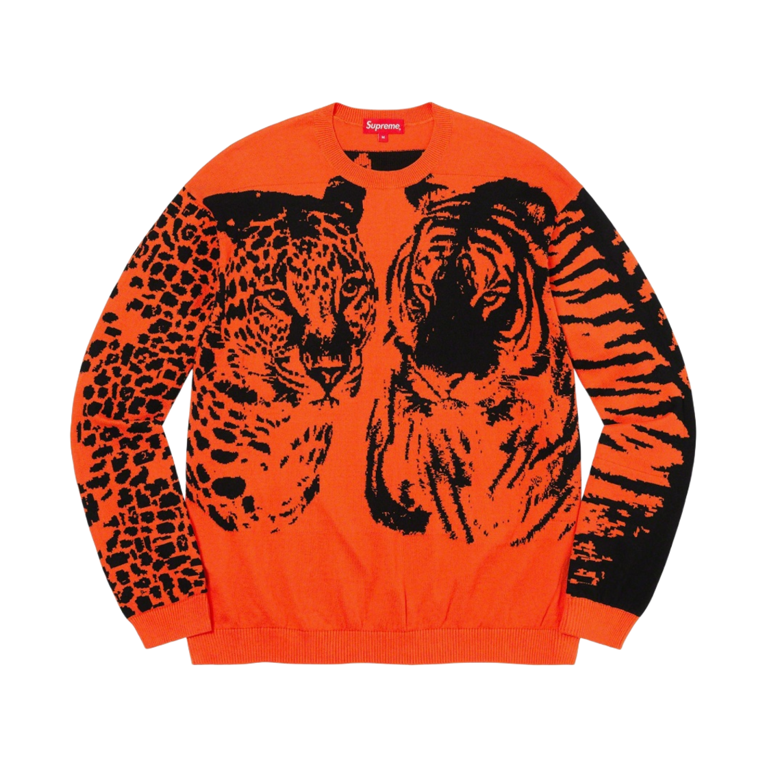 슈프림 빅 캣츠 자카드 롱슬리브 탑 오렌지 - 23SS(Supreme Big Cats Jacquard L/S Top Orange - 23SS) - 1