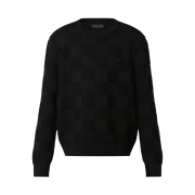 Louis Vuitton Damier Stitch Crewneck Black