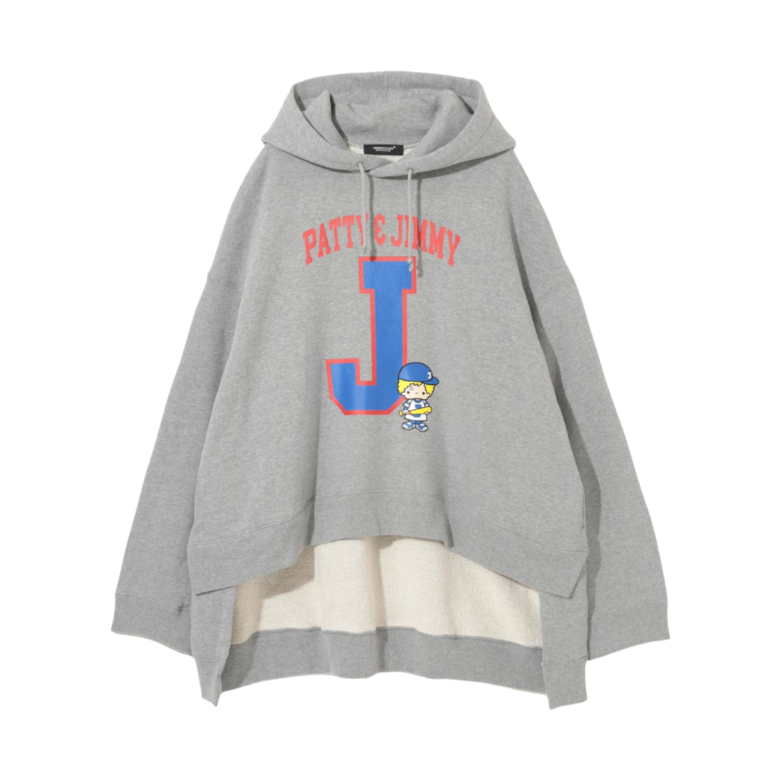 언더커버 x 산리오 UC2D8806-2 지미 플리스 스웨트셔츠 후드 탑 그레이(Undercover x Sanrio UC2D8806-2 Jimmy Fleece Sweatshirt Hoodie Top Gray)