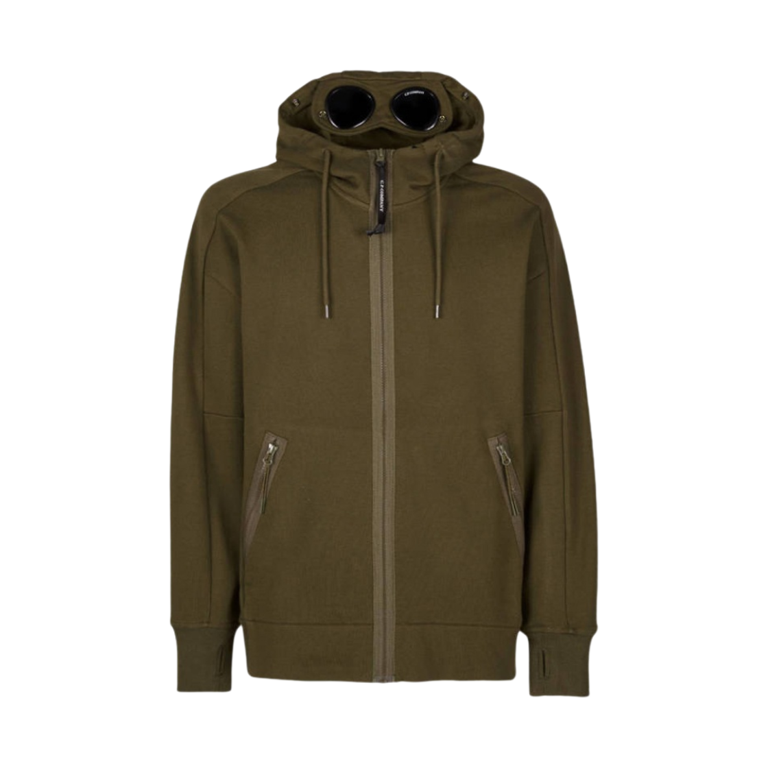 컴퍼니 다이애그널 레이즈드 플리스 고글 후드 아이비 그린 - Main Image