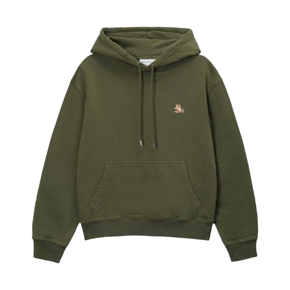 메종 키츠네 칠랙스 패치 레귤러 후드 밀리터리 그린(Maison Kitsune Chillax Patch Regular Hoodie Military Green)