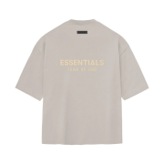 Essentials V-Neck T-Shirt Silver Cloud - 23FW