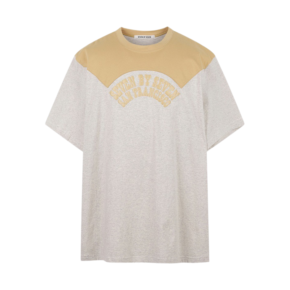 KM4BTSSSS07BG Seven By Seven Western Yoke Print Tee Beige