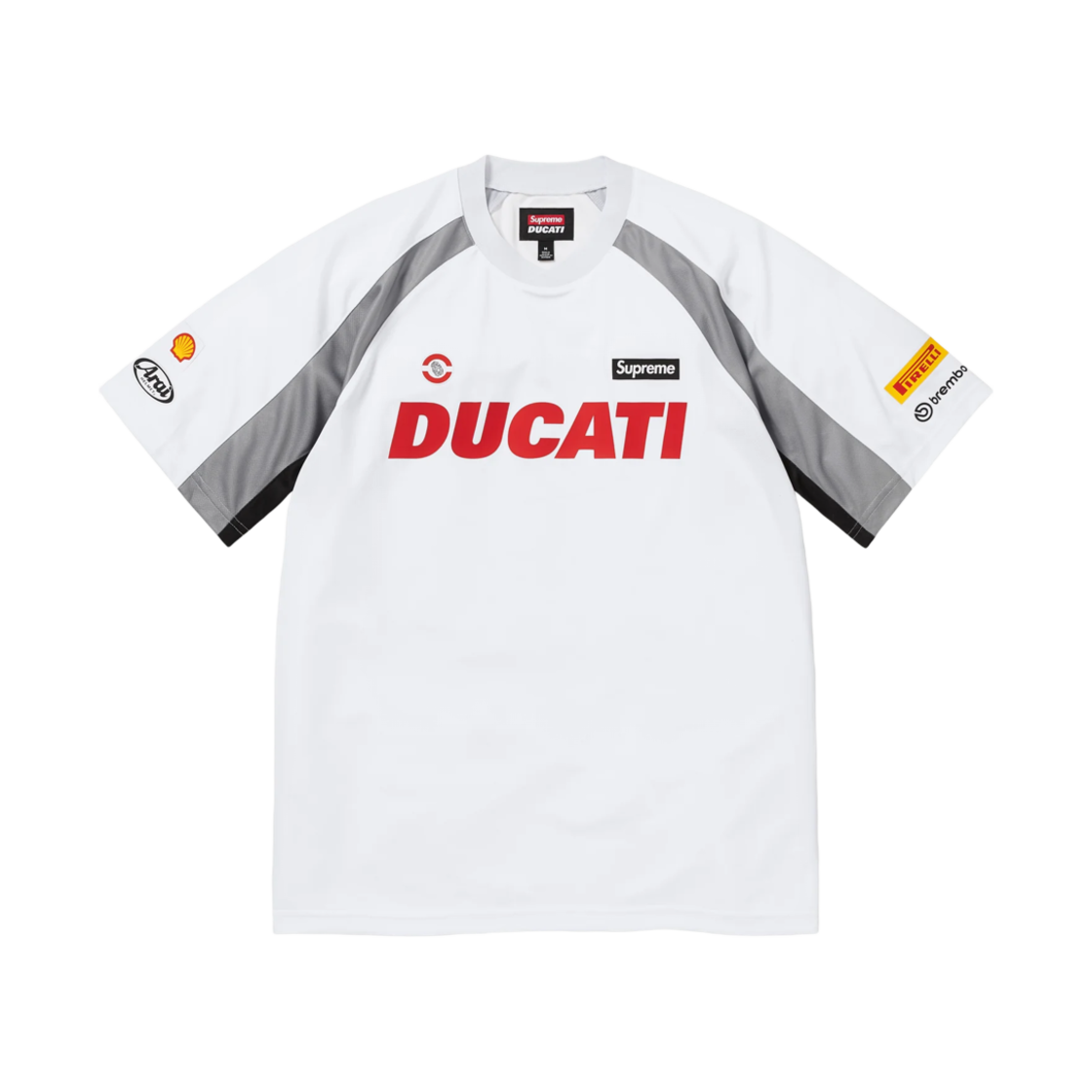 슈프림 x 두카티 사커 저지 화이트 - 24SS