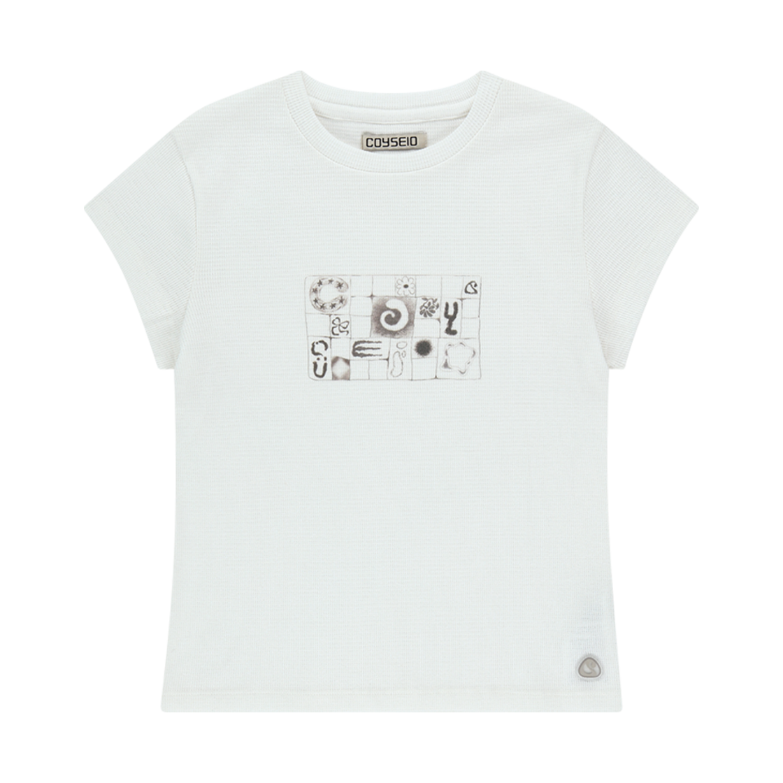 【COYSEIO】25ss COY WAFFLE T-SHIRT Coyseio Coy Waffle T-Shirt - Purple Grey | International Store