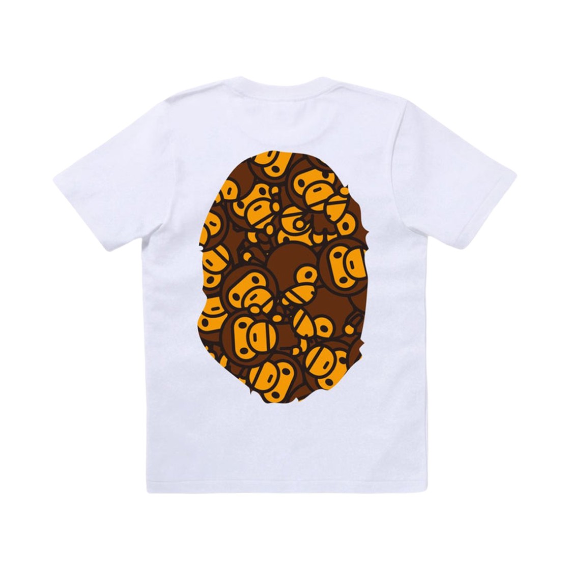 (W) 베이프 올 베이비 마일로 빅 에이프 헤드 티셔츠 화이트((W) BAPE All Baby Milo Big Ape Head T-Shirt White) - 2