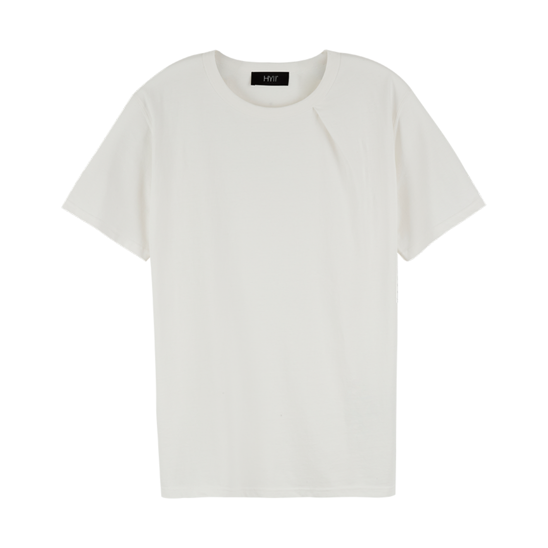 하이투 와이드 넥 턱 티셔츠 오프화이트(HYII Wide Neck Tuck Tshirt Off White)