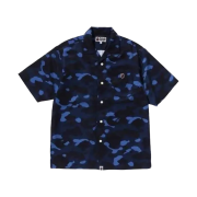 BAPE Color Camo Ape Head One Point Shirt Navy