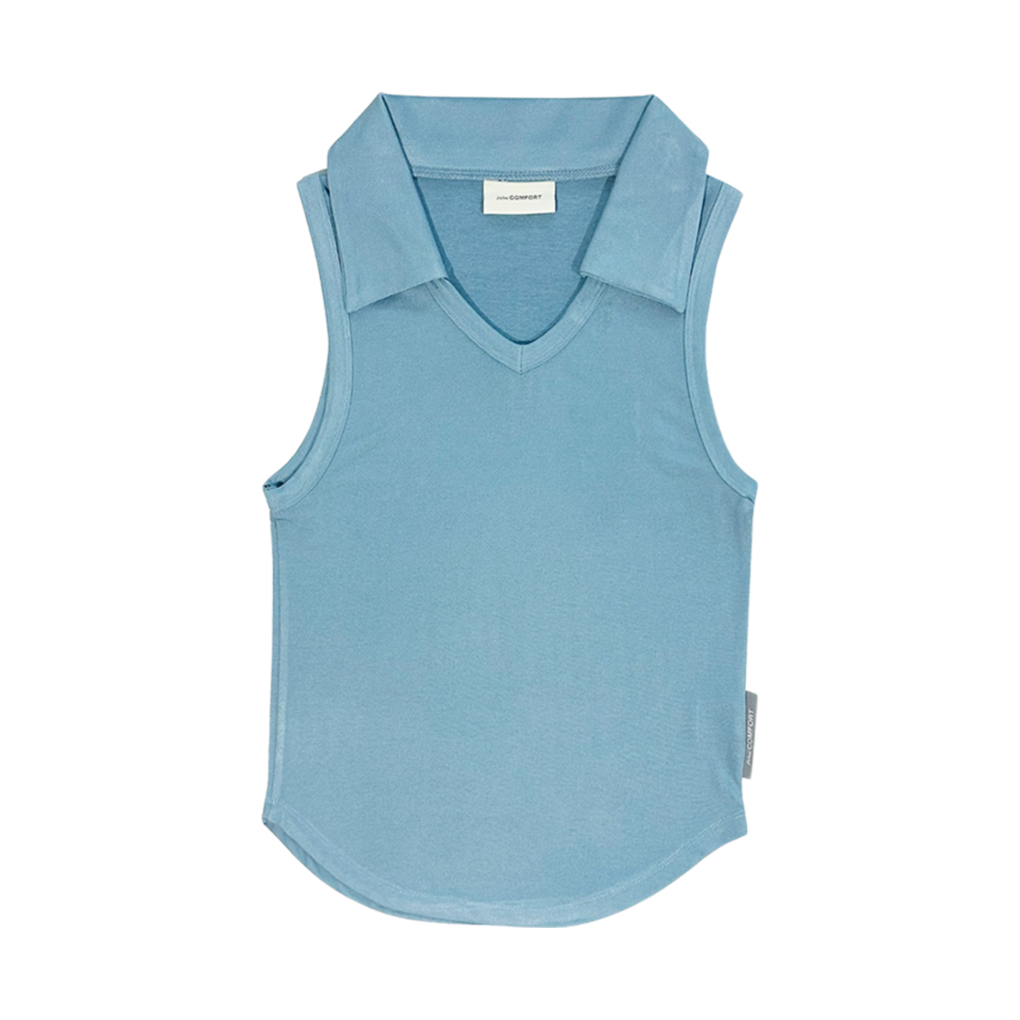(W) 지초이 칼라 슬리브리스 터콰이즈 블루((W) Jichoi Collar Sleeveless Turquoise Blue)