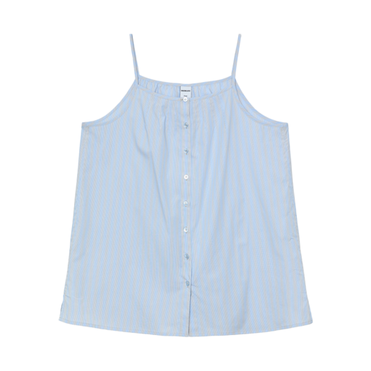 253BSLTOP025 Enzoblues Button Sleeveless Top Sky