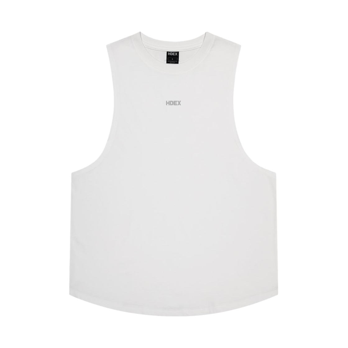 H252MSOSL160WH HDEX Silver Main Logo Round Sleeveless White